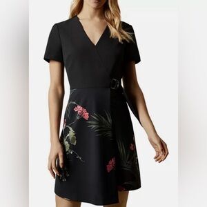 Ted Baker London V-Neck Sheath Mini Dress